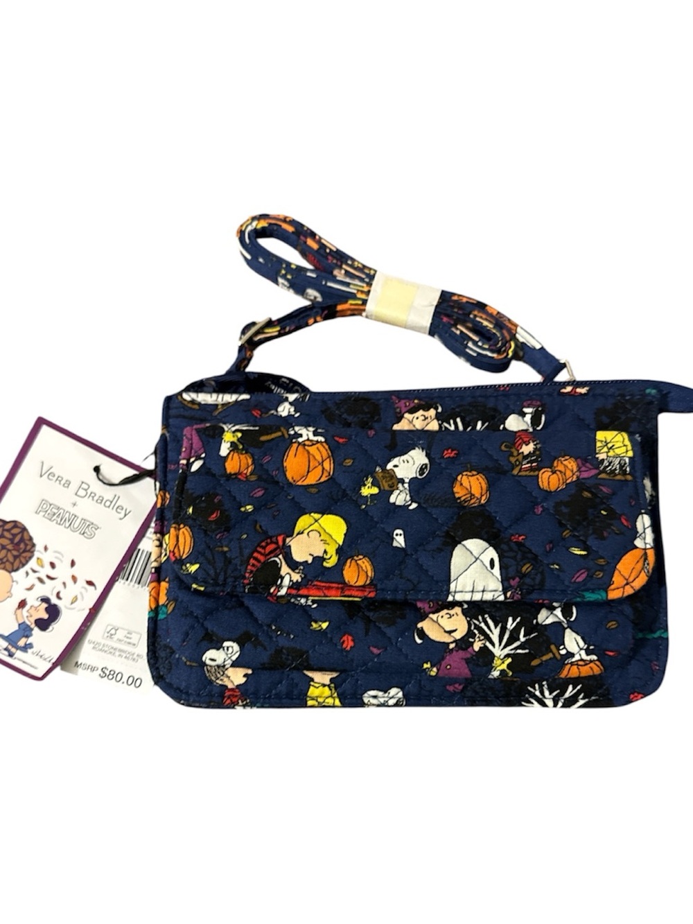 Vera Bradley x Peanuts Halloween Wallet / Side Purse Crossbody RFID Snoopy-NWT